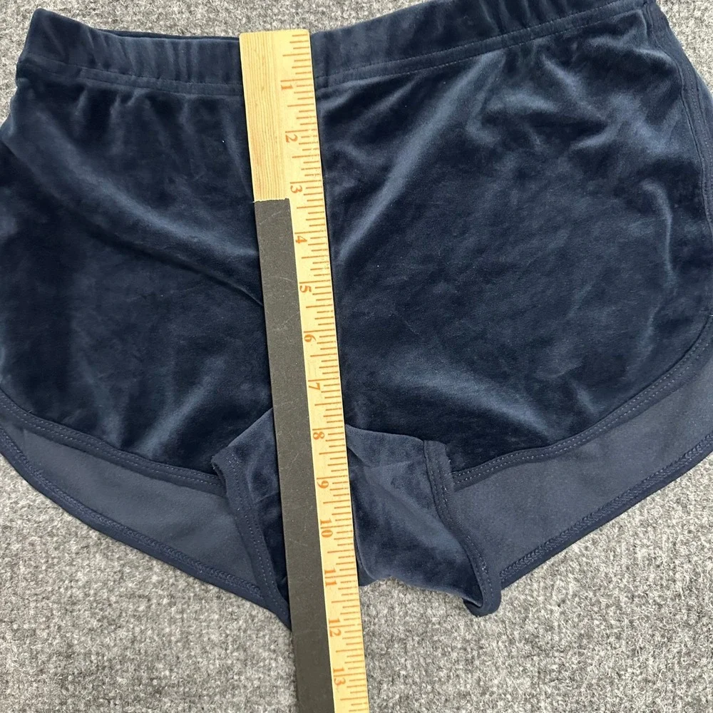 Hollister Shorts Womens Size XS Navy Blue Velvet Lounge Dolphin Hem Casual 49728